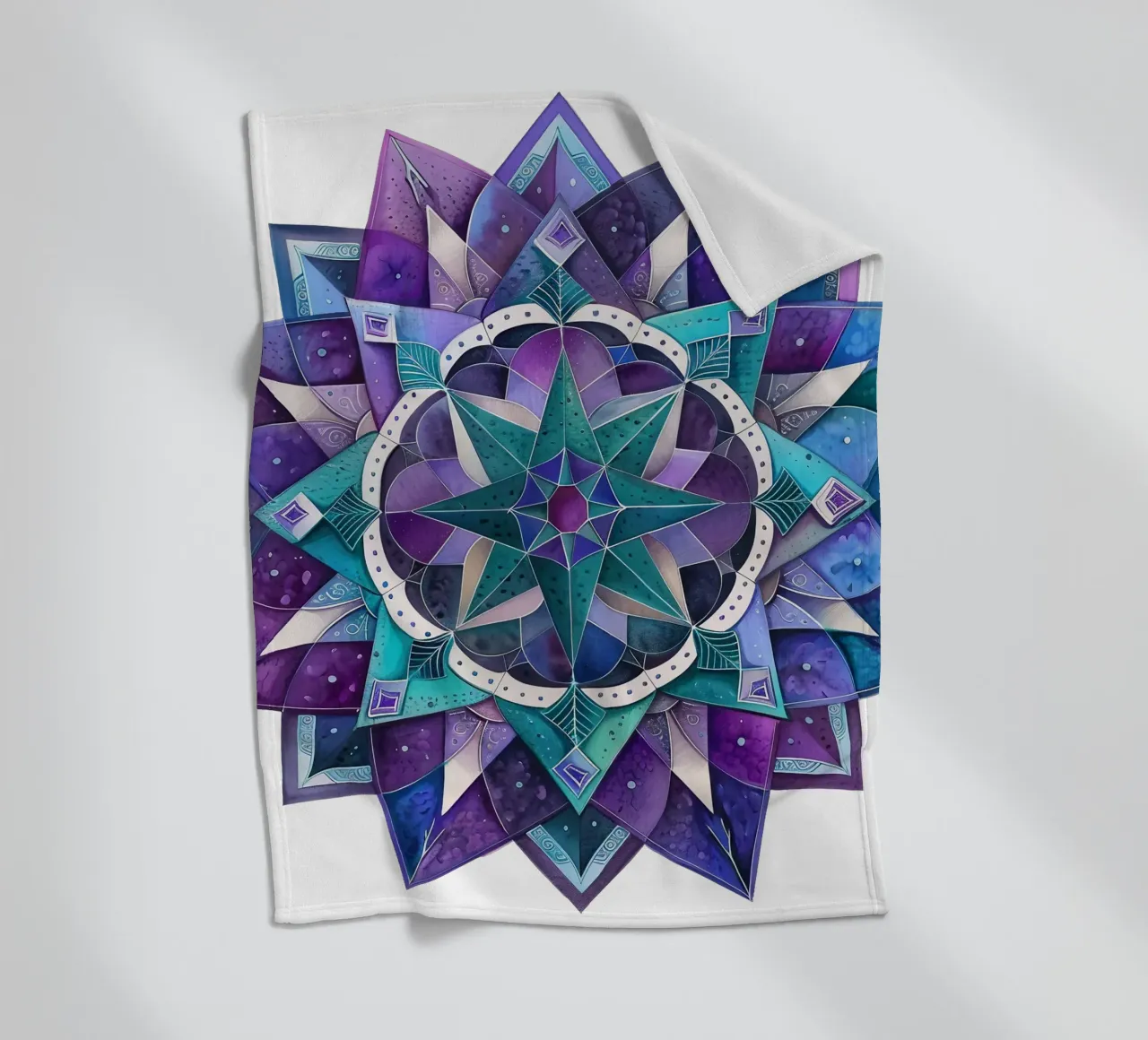 Mandala viola coperta in pile da Spiritual Touch
