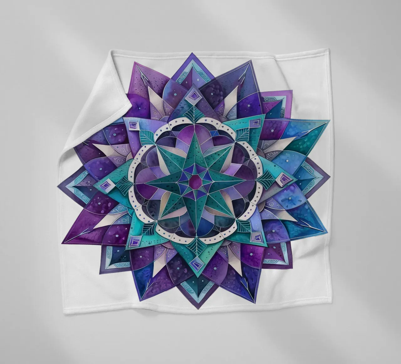 Mandala viola coperta in pile da Spiritual Touch