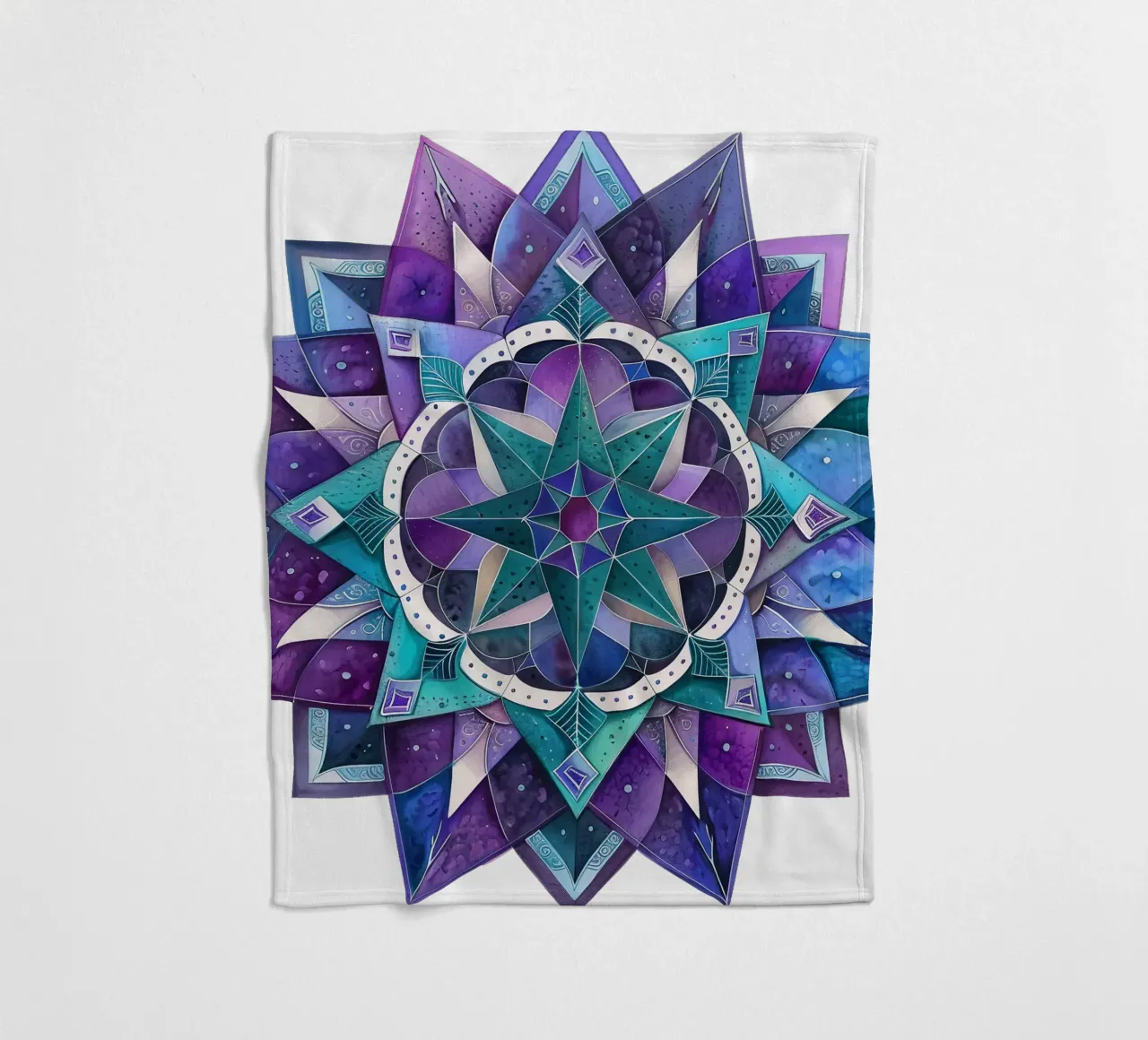 Mandala viola coperta in pile da Spiritual Touch