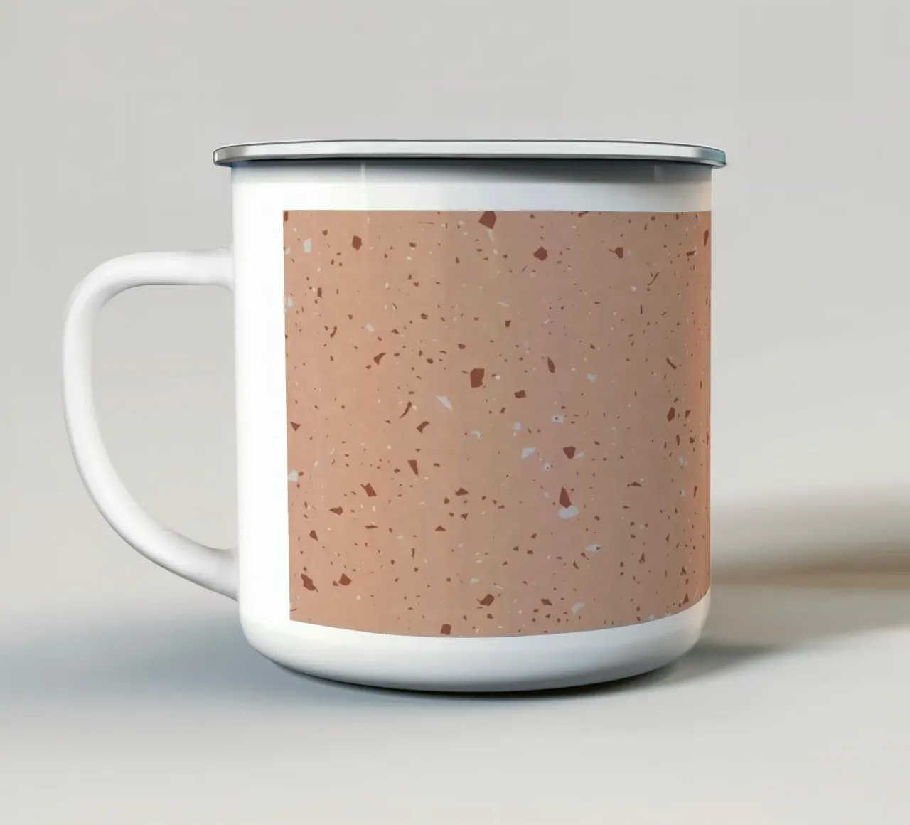 Peach Terrazzo tazza in smalto da amini54