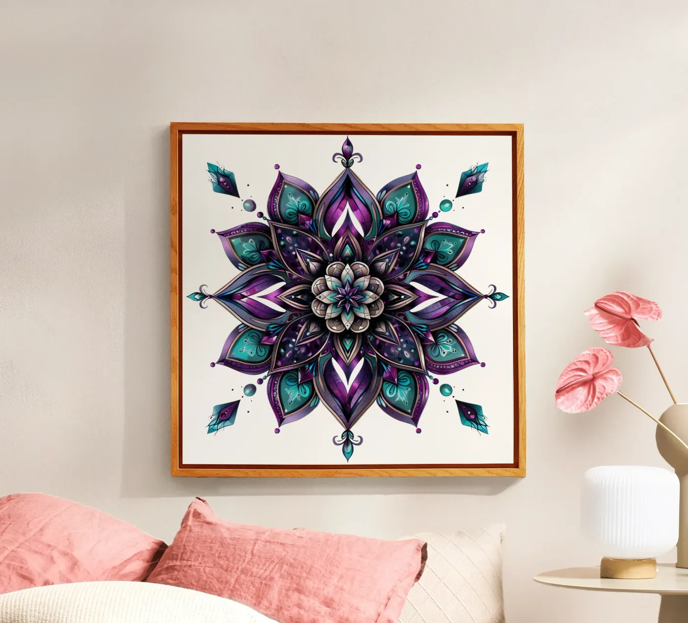 Purple Mandala acryl van Spiritual Touch
