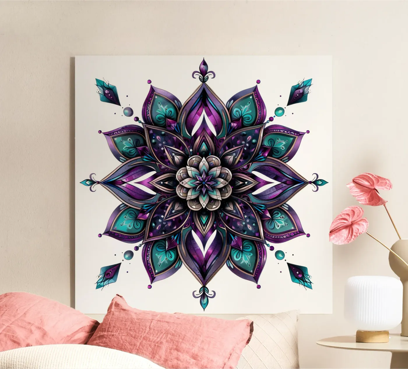 Purple Mandala acryl van Spiritual Touch