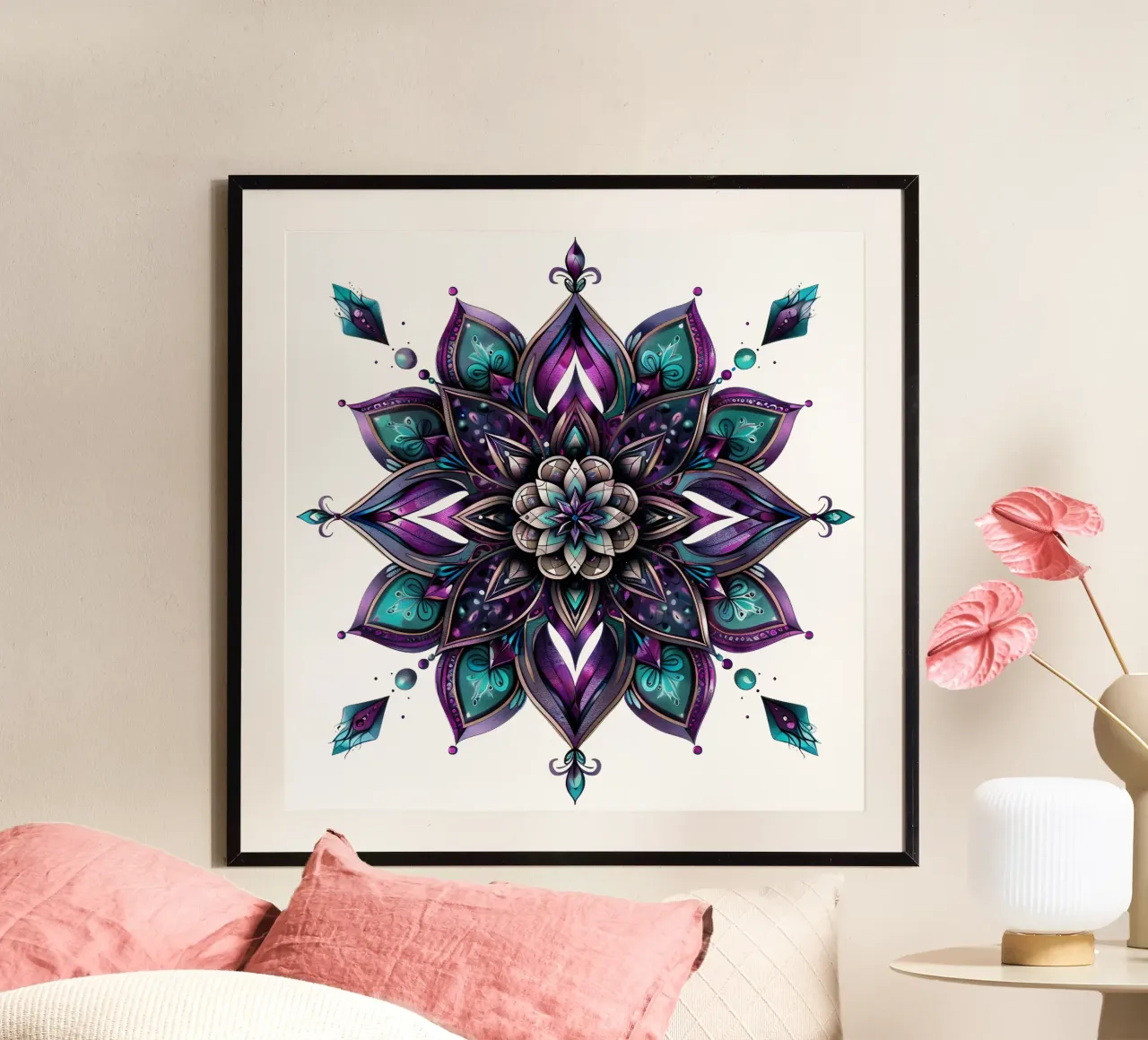 Mandala viola poster da Spiritual Touch