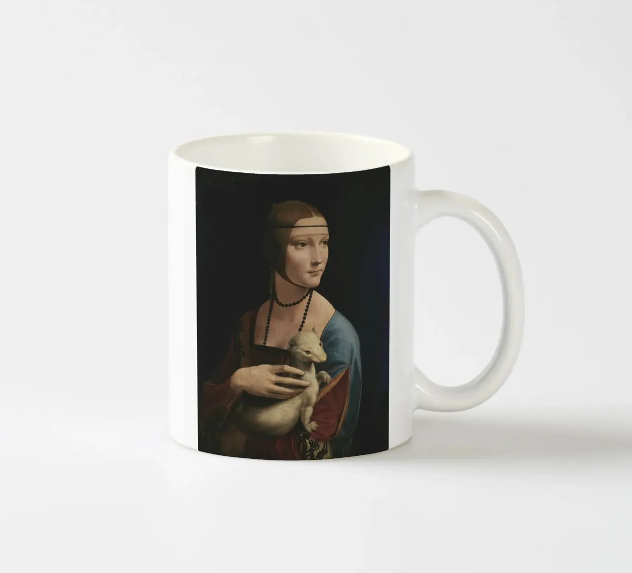 Leonardo da Vinci Dama con l'ermellino tazza in ceramica da Timeless Artworks