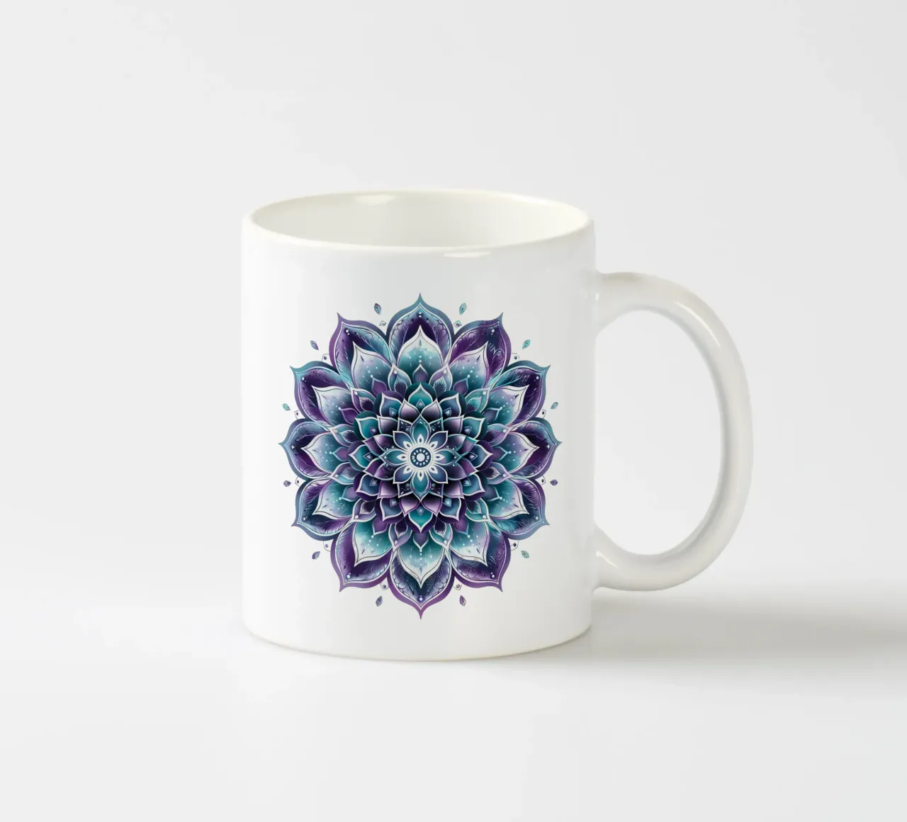Mandala viola tazza in ceramica da Spiritual Touch