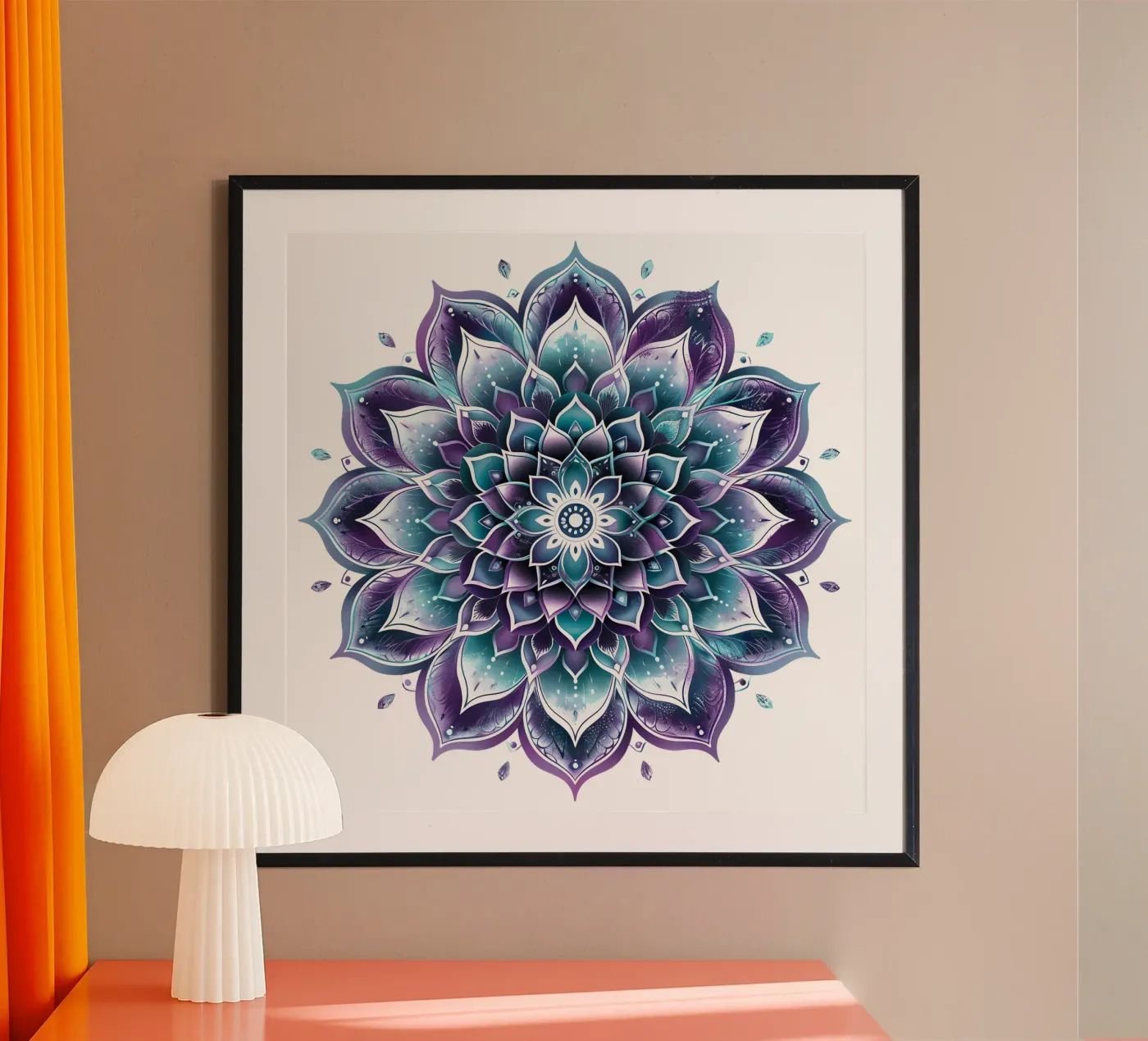 Purple Mandala poster da Spiritual Touch