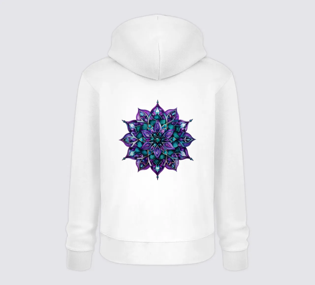 Mandala viola felpa con cappuccio da Spiritual Touch