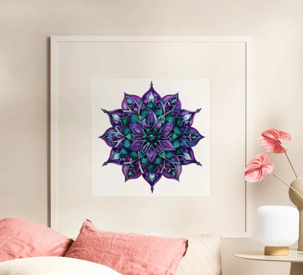 Purple Mandala poster da Spiritual Touch