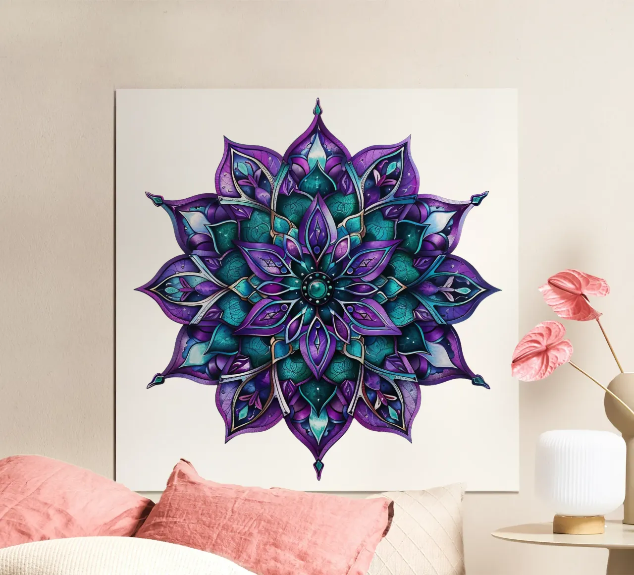 Purple Mandala poster da Spiritual Touch
