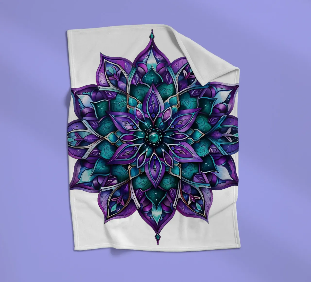 Mandala viola coperta in pile da Spiritual Touch
