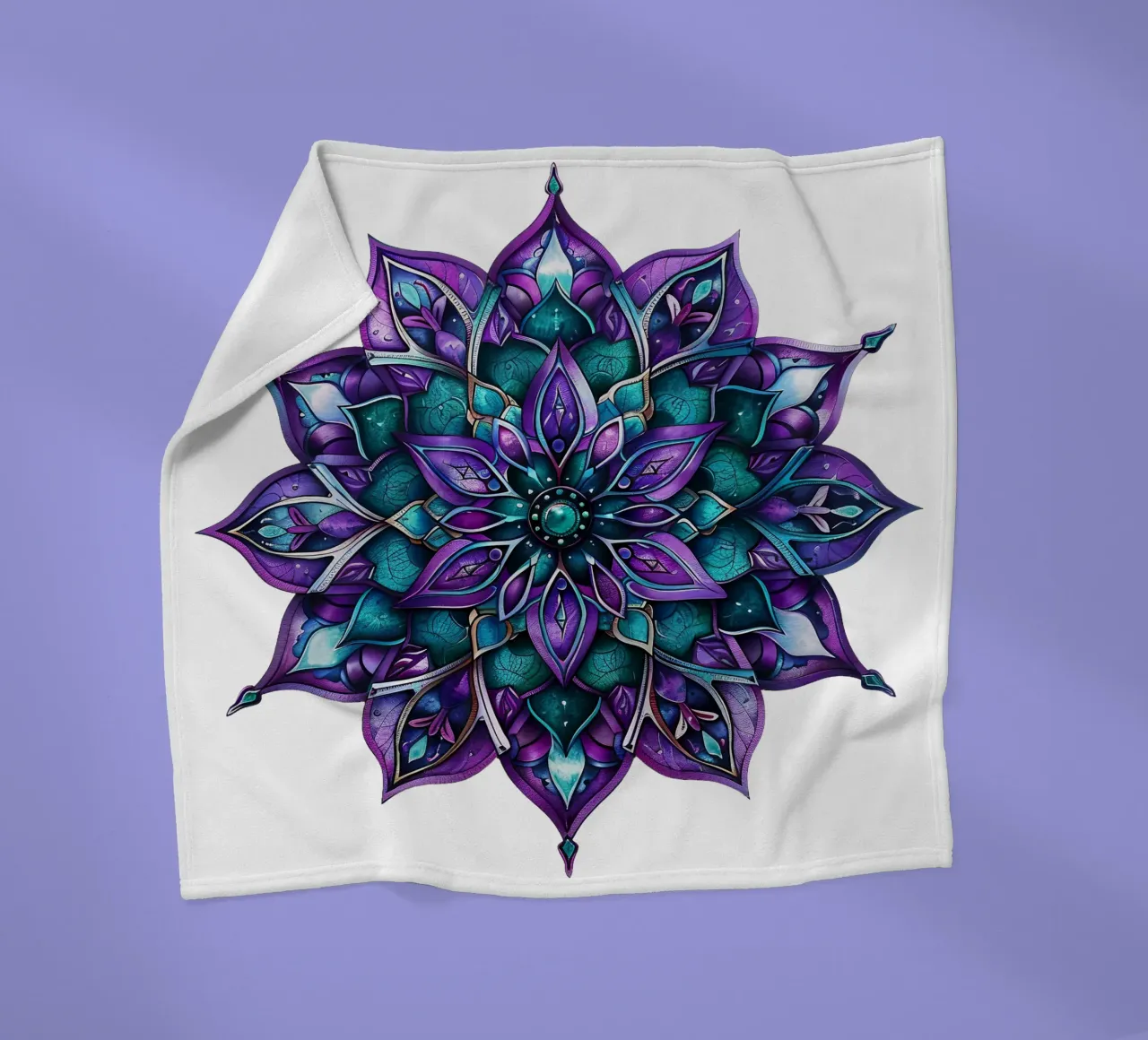 Mandala viola coperta in pile da Spiritual Touch