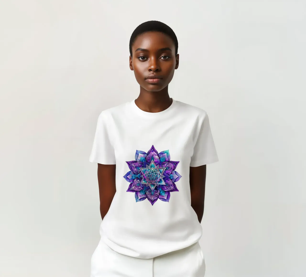 Mandala viola t-shirt da Spiritual Touch