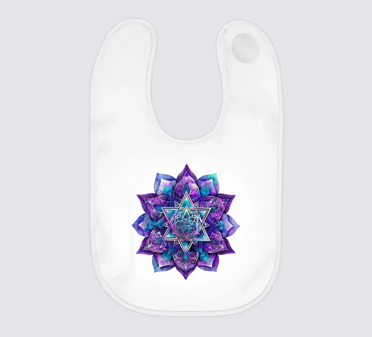 Purple Mandala baby bib by Spiritual Touch