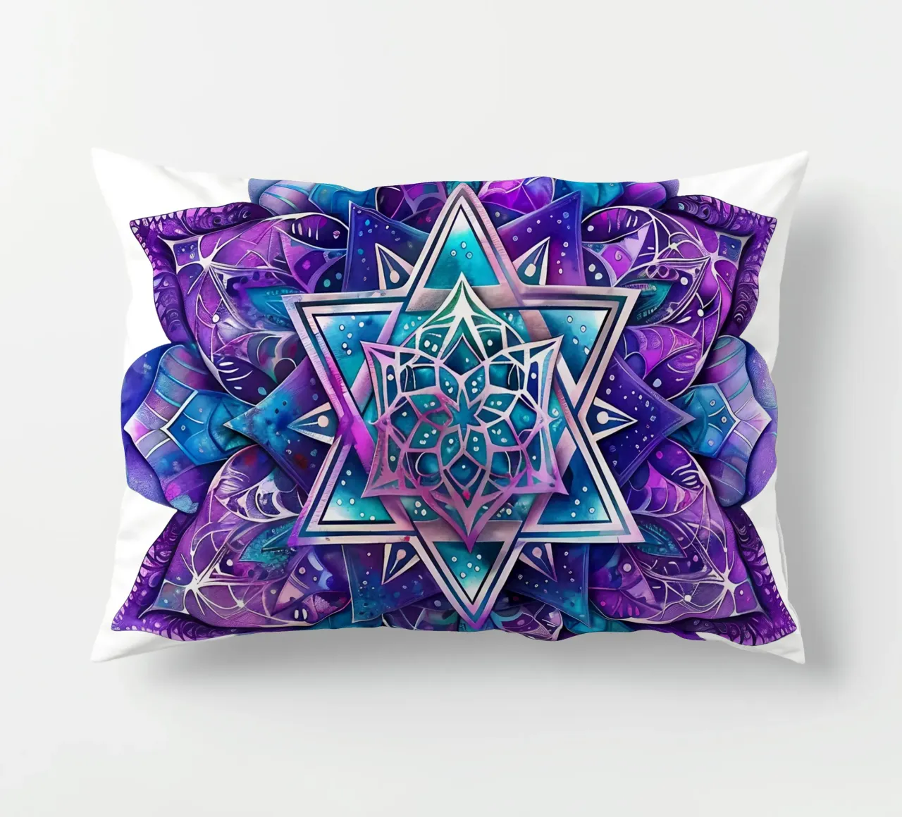 Purple Mandala decorative cushion by Spiritual Touch
