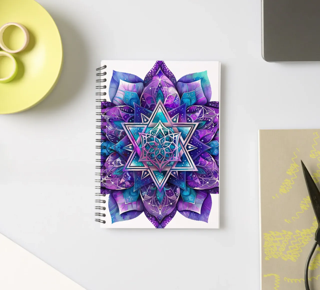 Purple Mandala spiral notebook by Spiritual Touch