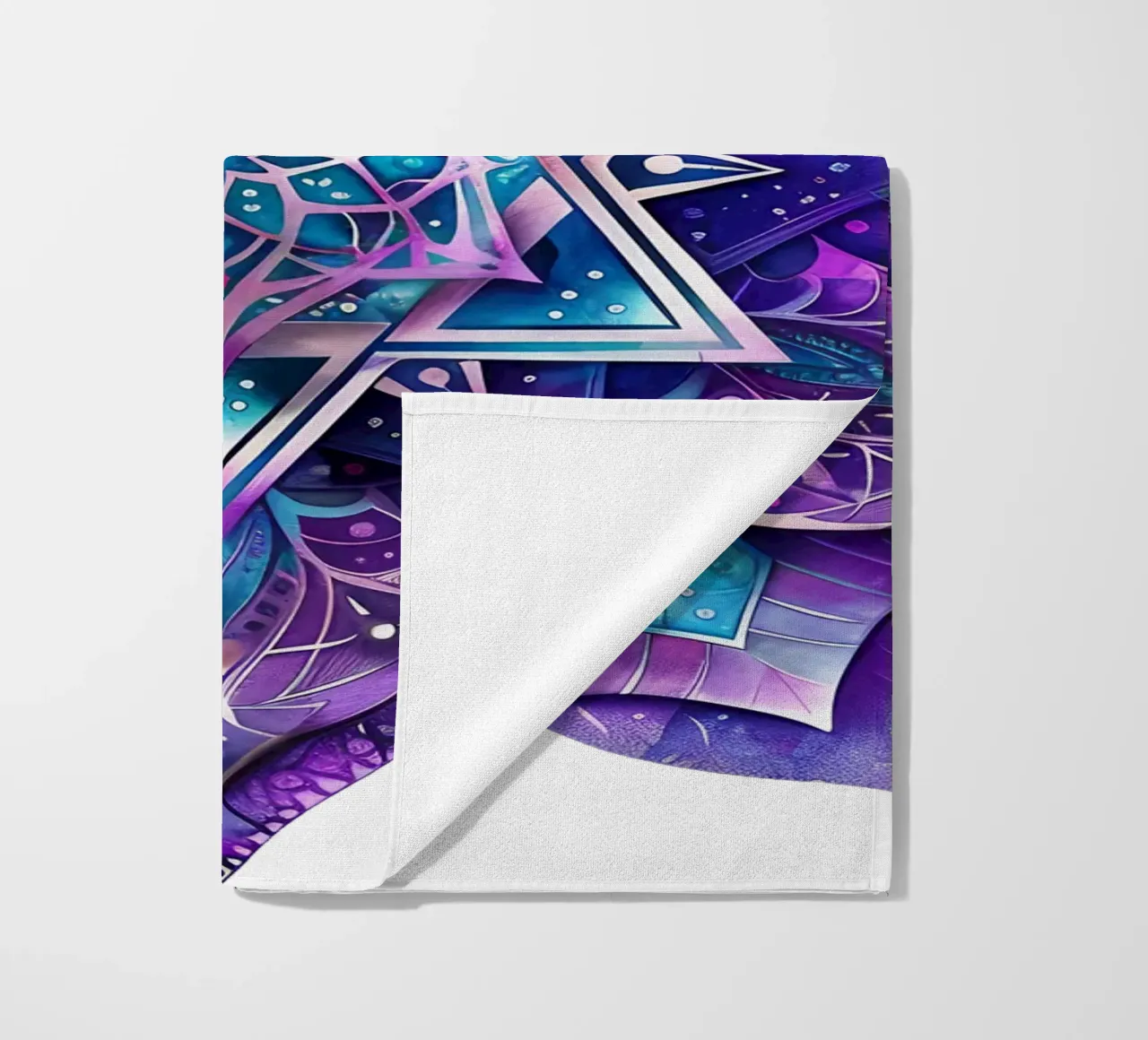 Purple Mandala beach towel by Spiritual Touch