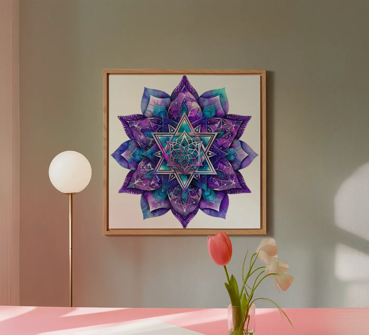 Mandala viola pannello forex da Spiritual Touch