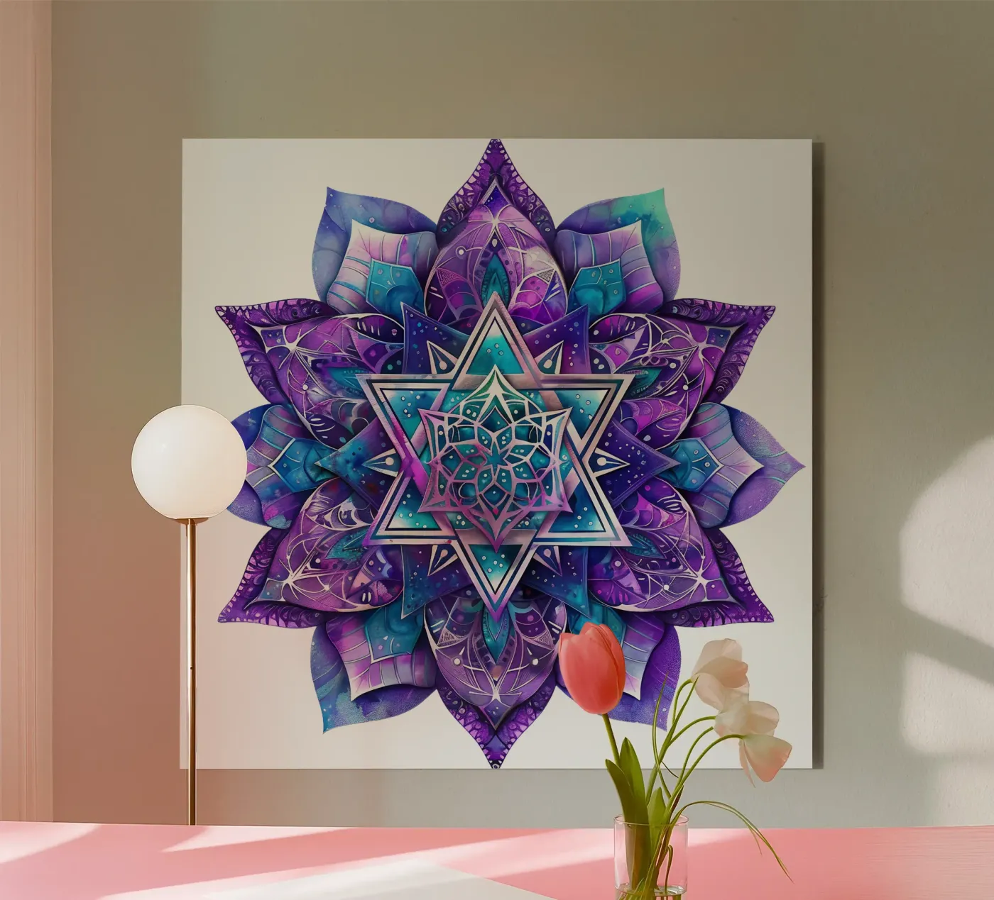 Mandala viola pannello forex da Spiritual Touch