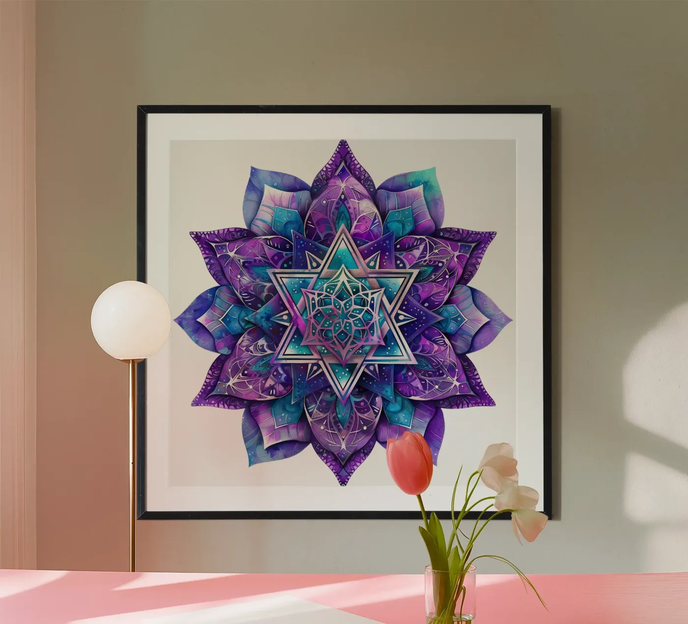 Lila Mandala Poster von Spiritual Touch