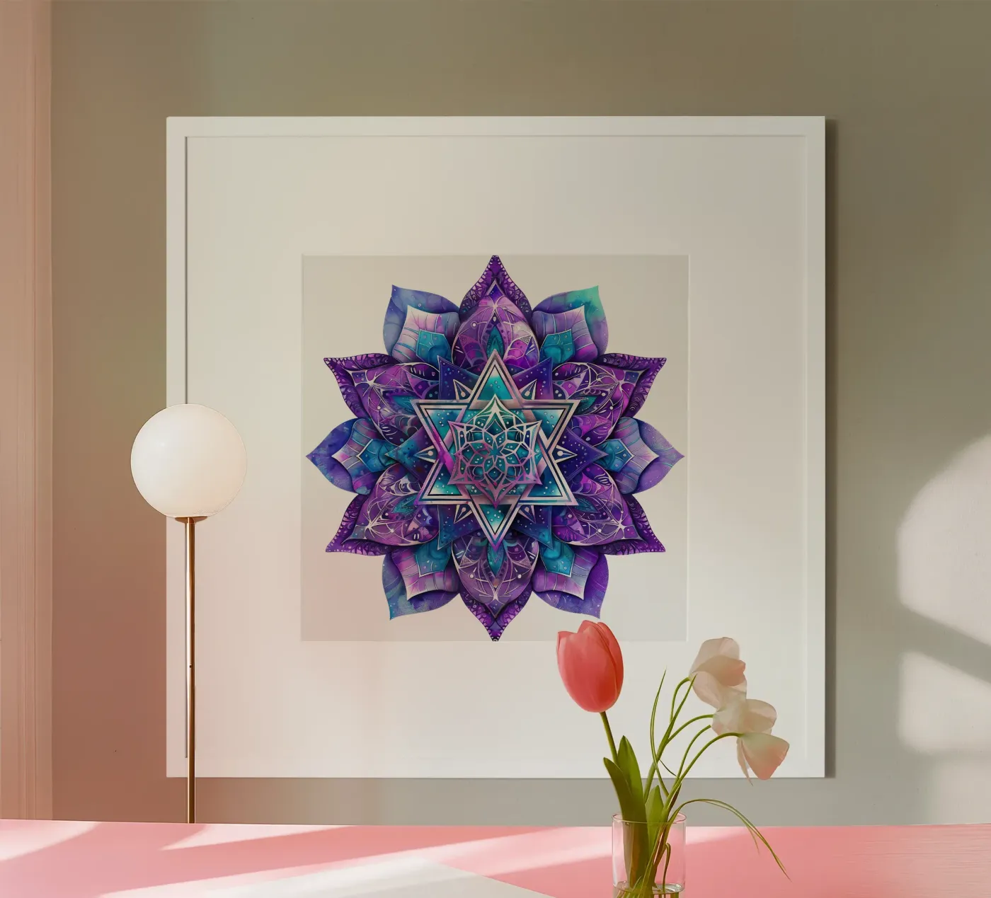 Lila Mandala Poster von Spiritual Touch