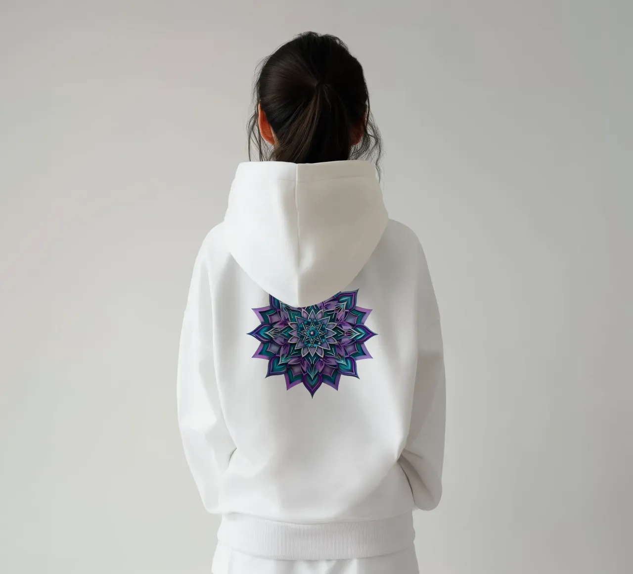 Mandala viola felpa con cappuccio da Spiritual Touch