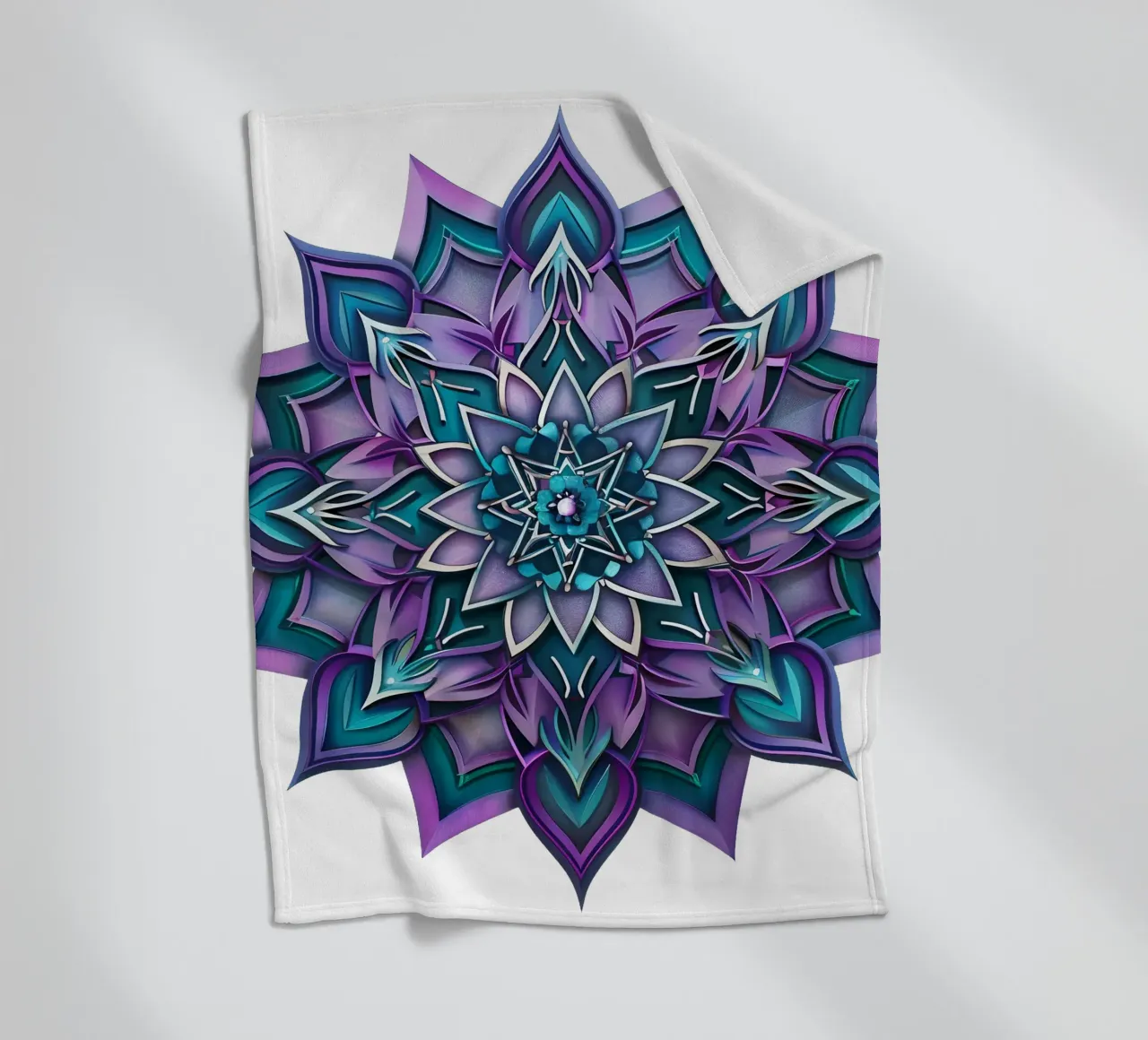 Mandala viola coperta in pile da Spiritual Touch
