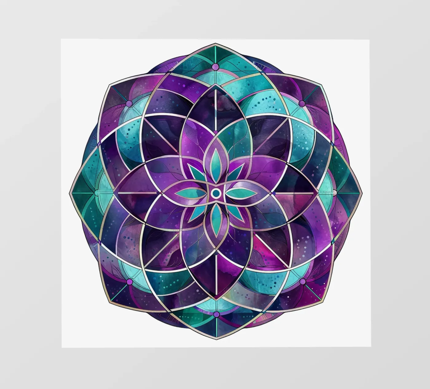 Mandala viola pellicola backlit da Spiritual Touch