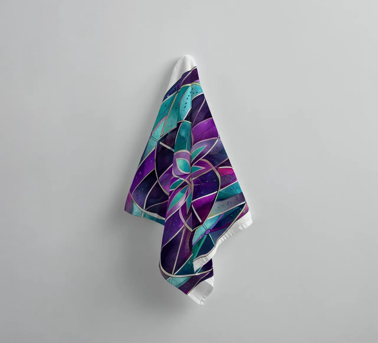 Mandala viola asciugamano da bagno da Spiritual Touch
