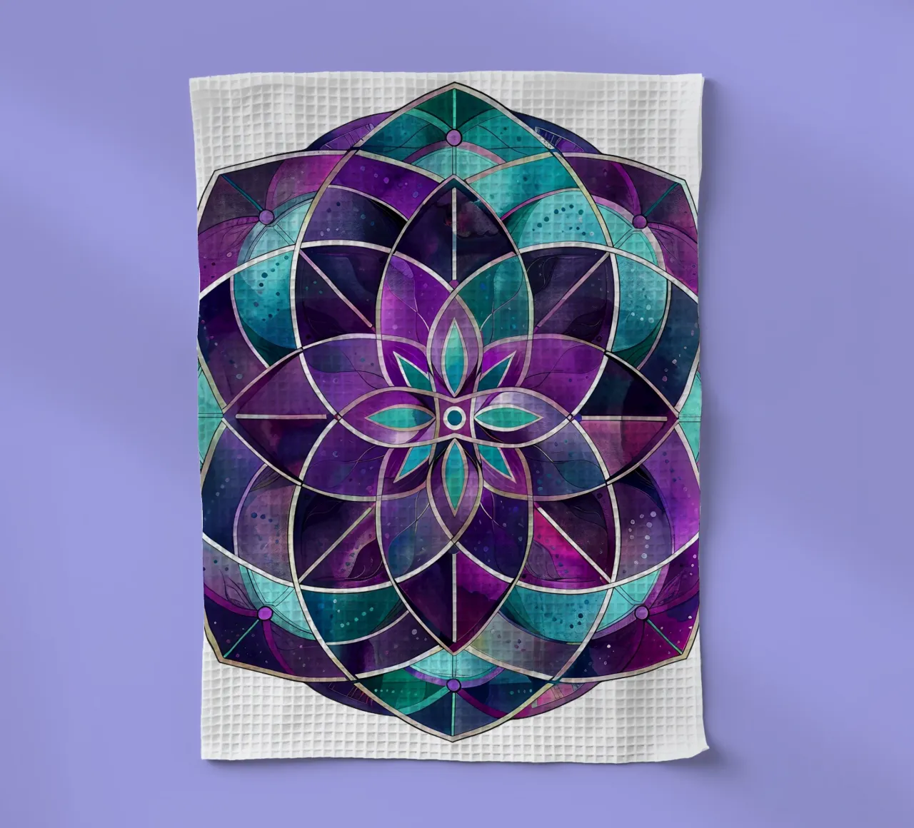 Mandala viola canovaccio da cucina da Spiritual Touch
