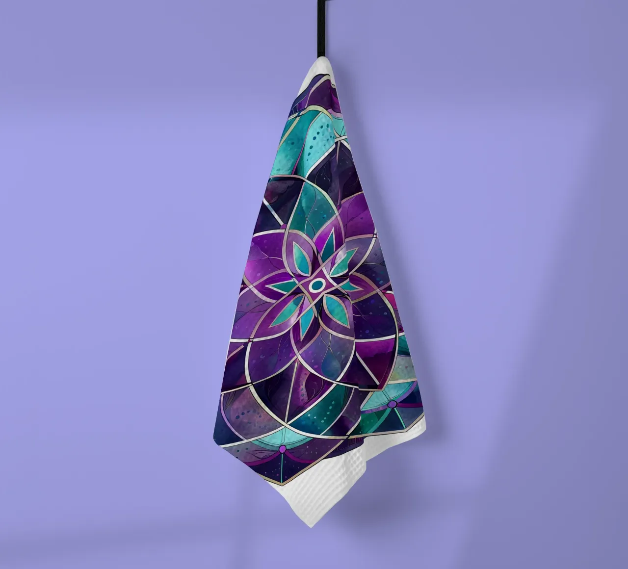 Mandala viola canovaccio da cucina da Spiritual Touch