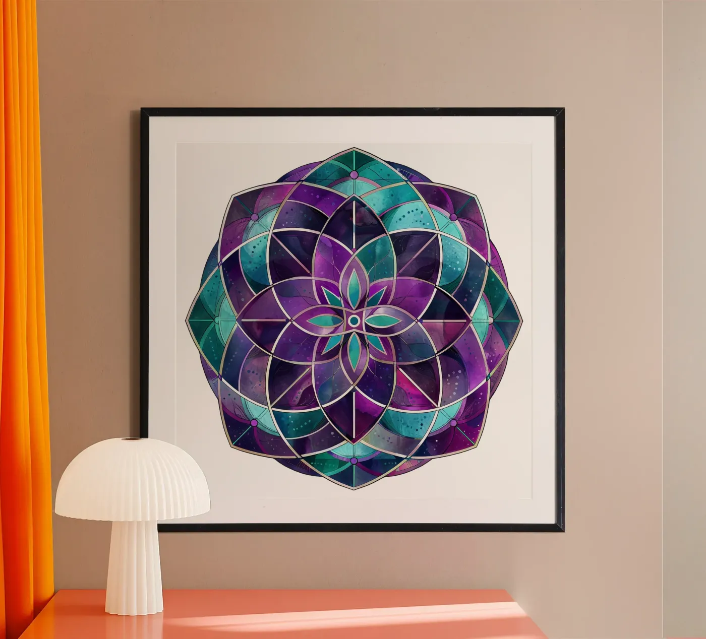 Purple Mandala poster da Spiritual Touch