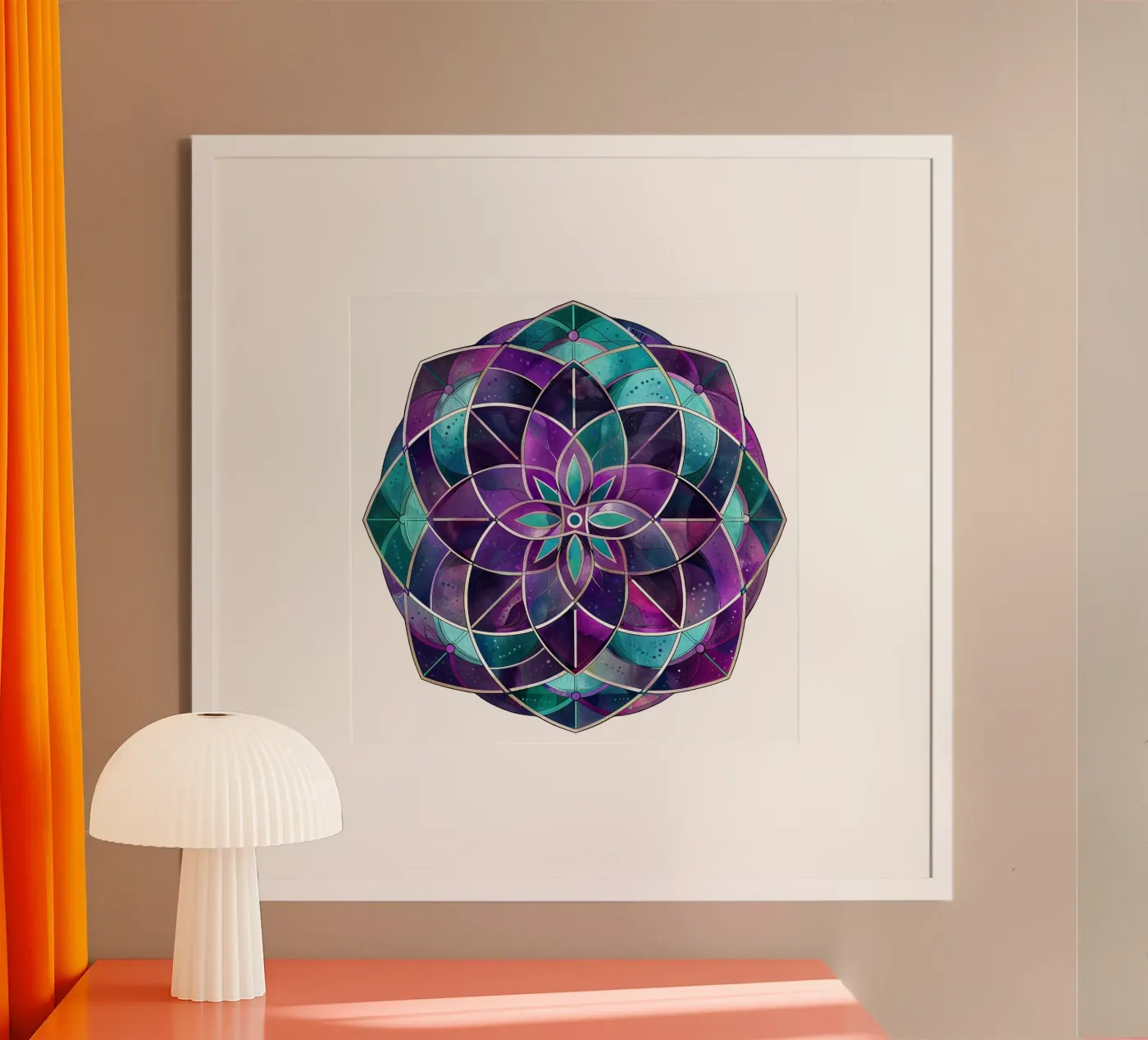 Purple Mandala poster da Spiritual Touch