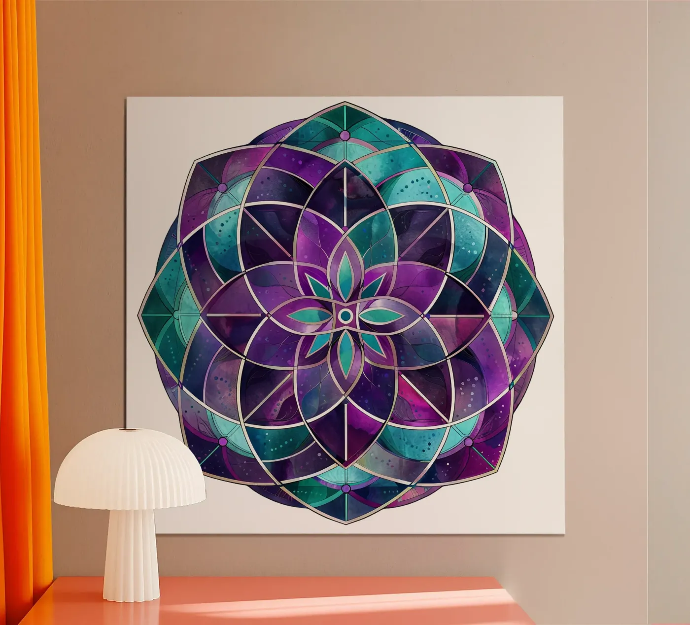 Purple Mandala poster da Spiritual Touch