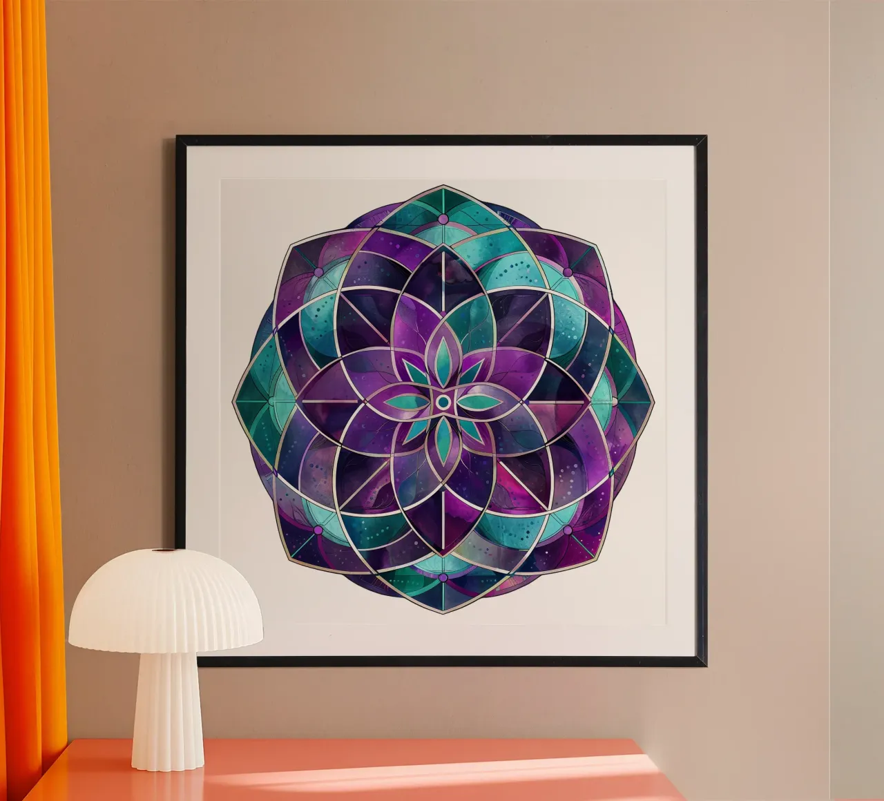 Mandala viola poster da Spiritual Touch