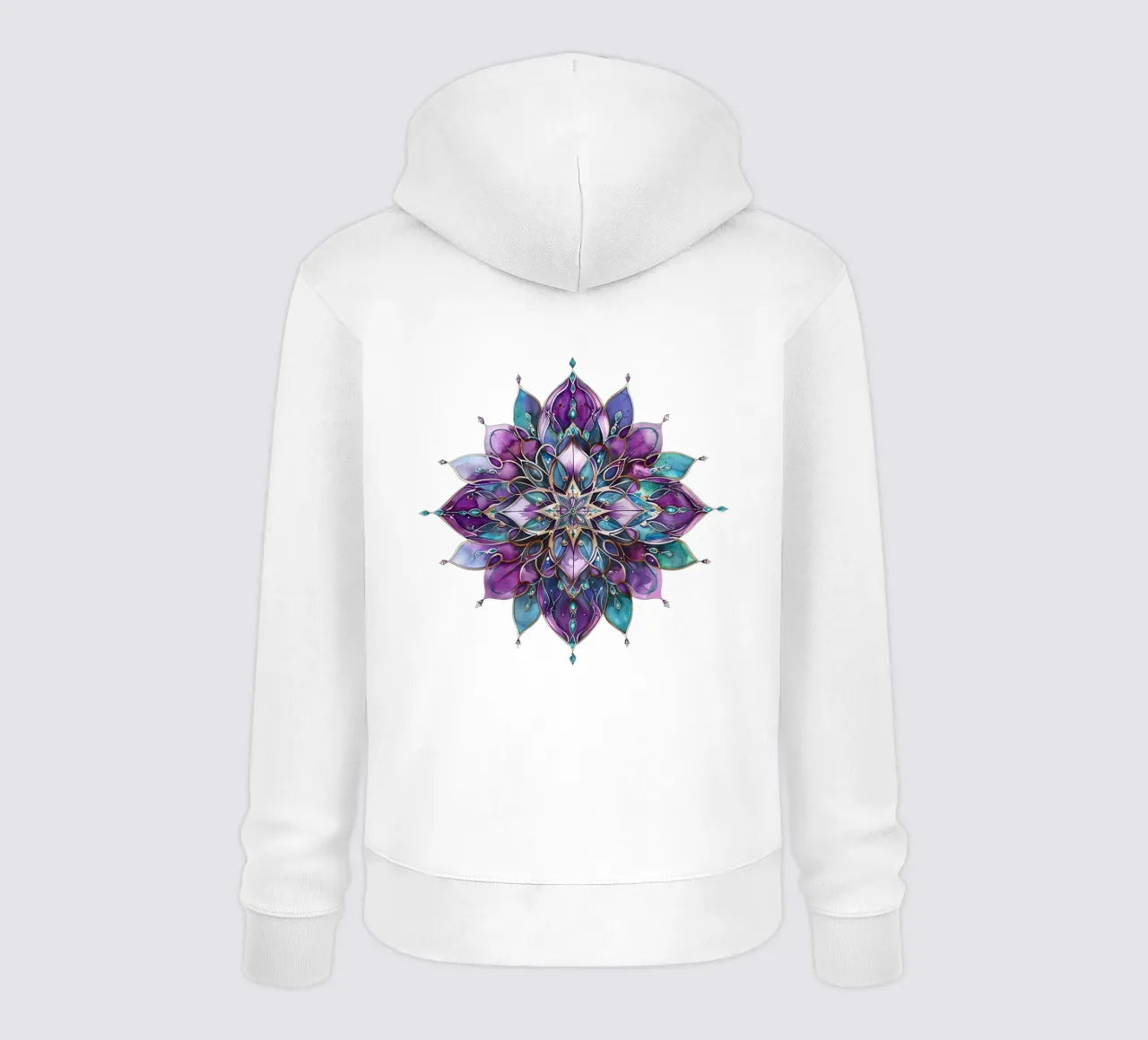Mandala viola felpa con cappuccio da Spiritual Touch