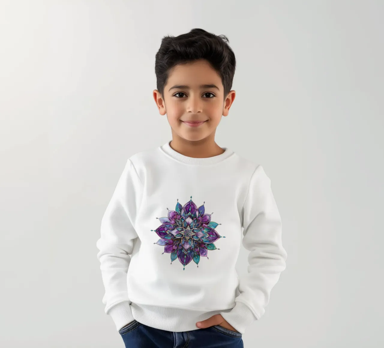 Mandala viola felpa bambino da Spiritual Touch