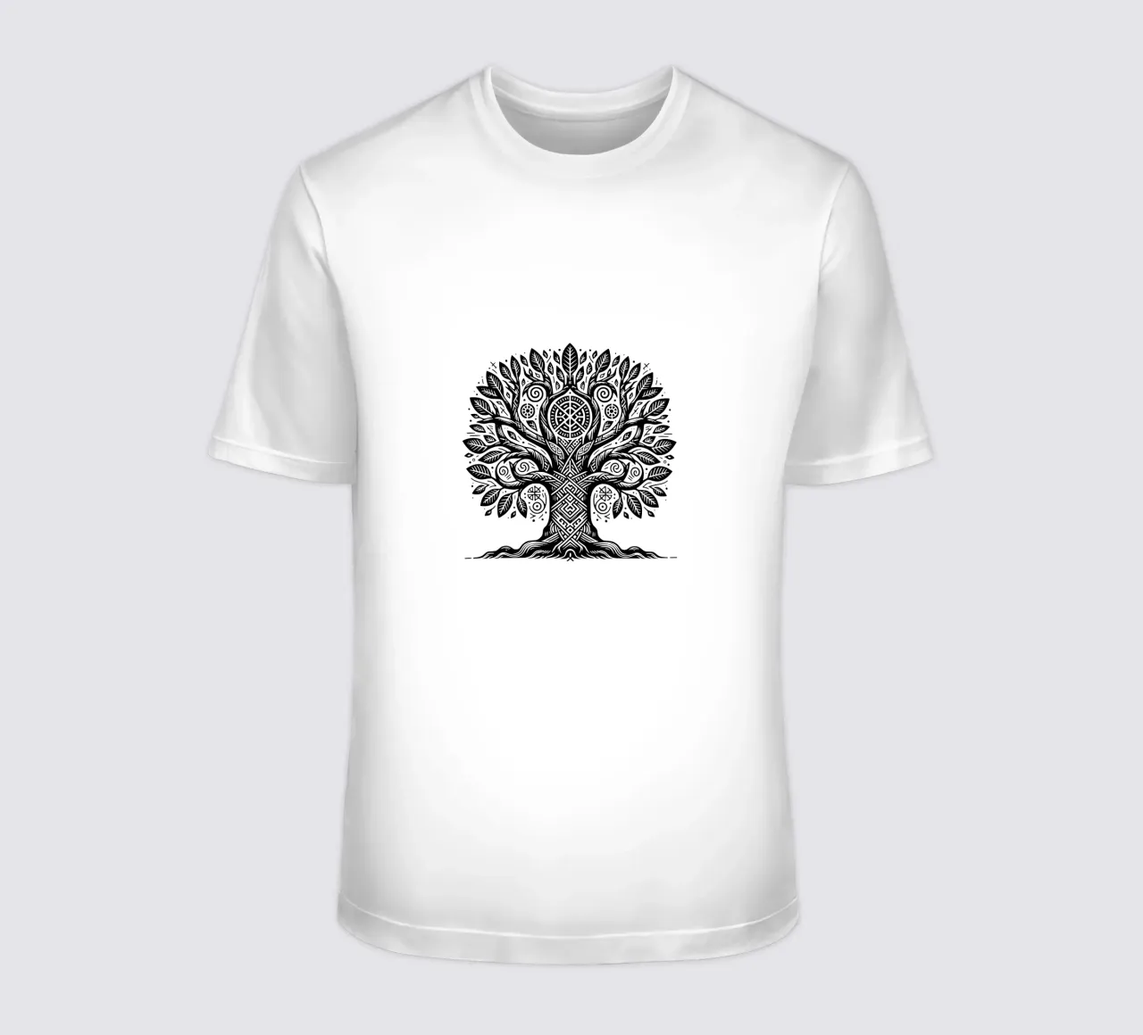 Albero della vita in bianco e nero t-shirt da Spiritual Touch