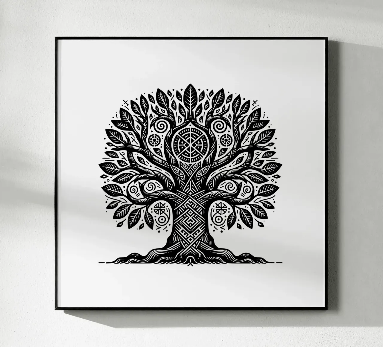 Albero della vita in bianco e nero plexiglass da Spiritual Touch