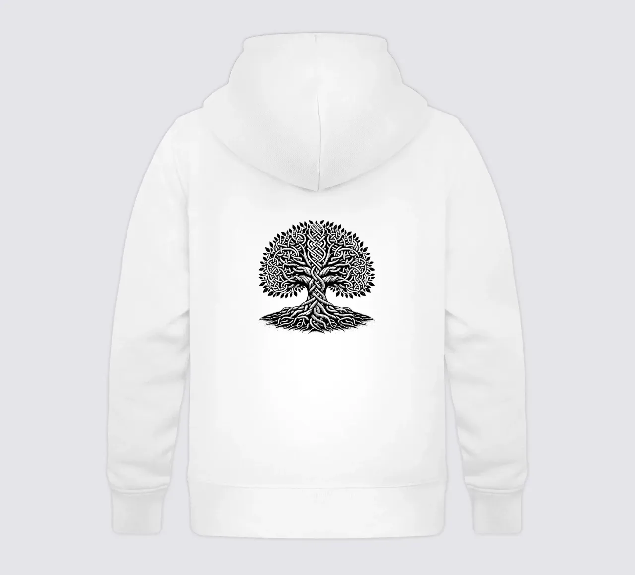 Albero della vita in bianco e nero felpa bambino con cappuccio da Spiritual Touch