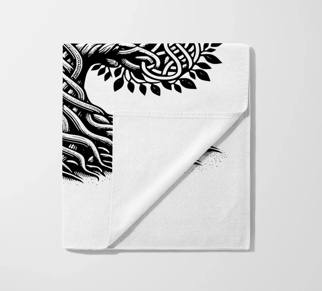 Albero della vita in bianco e nero telo mare da Spiritual Touch