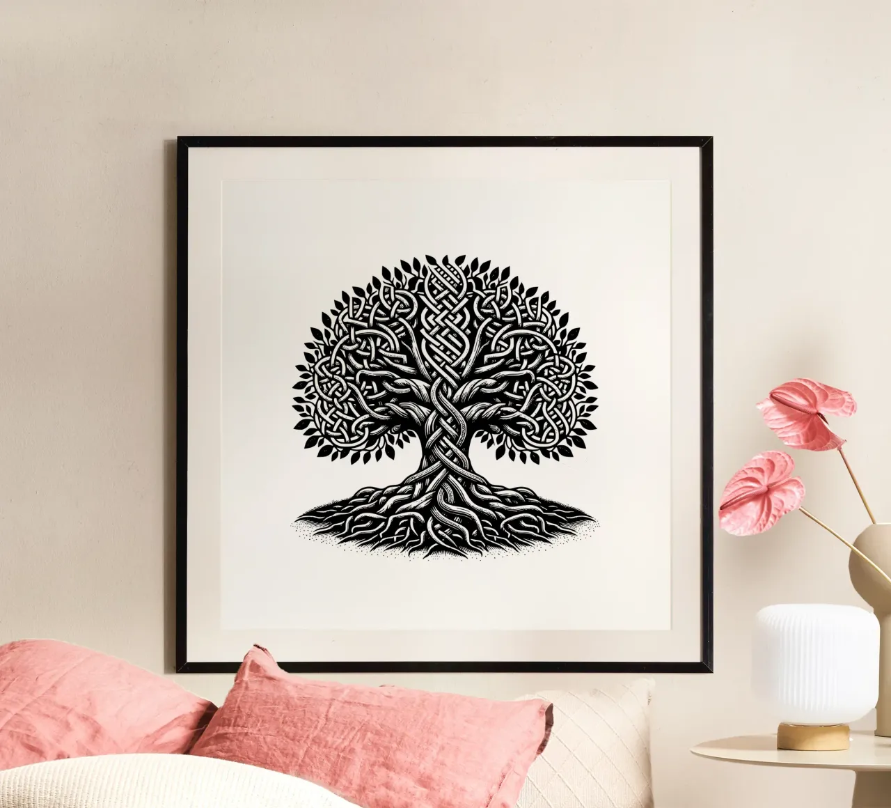 Albero della vita in bianco e nero carta hahnemühle da Spiritual Touch