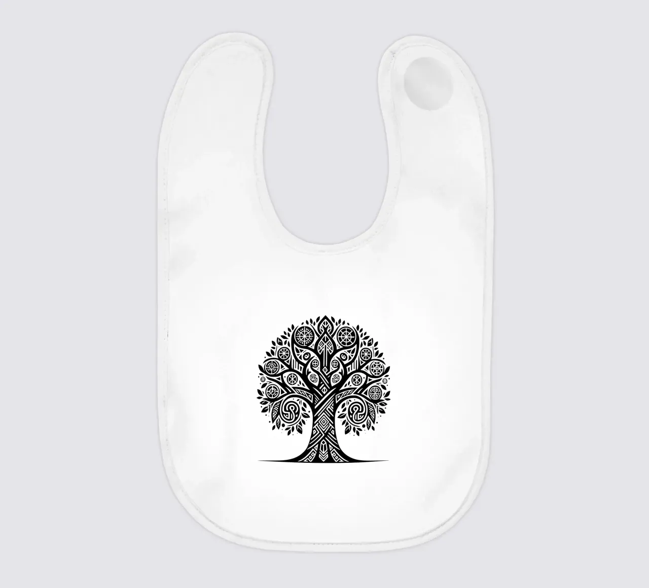 Albero della vita in bianco e nero bavaglino da Spiritual Touch
