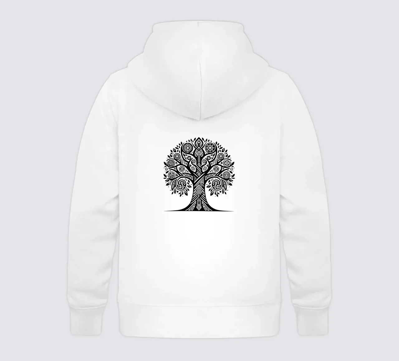 Albero della vita in bianco e nero felpa bambino con cappuccio da Spiritual Touch