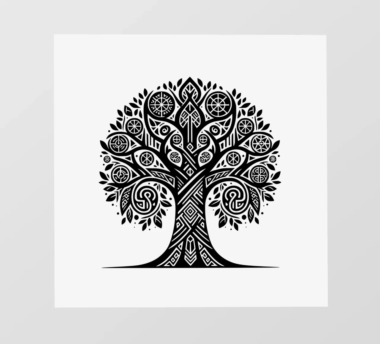 Albero della vita in bianco e nero pellicola backlit da Spiritual Touch
