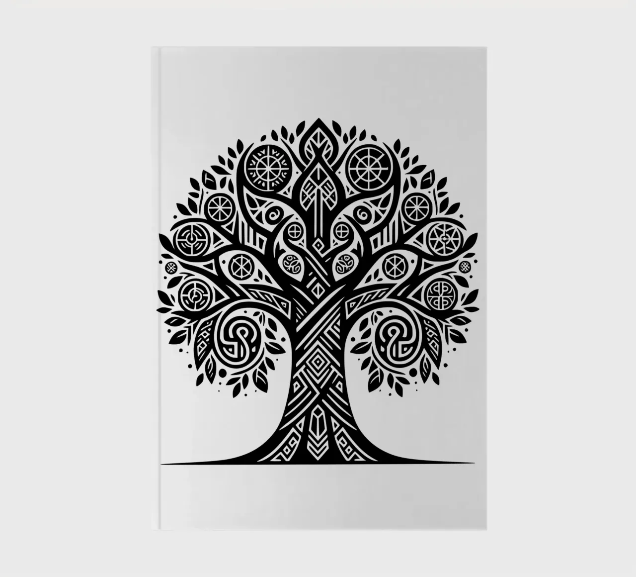 Black & White Tree of Life notebook by Spiritual Touch