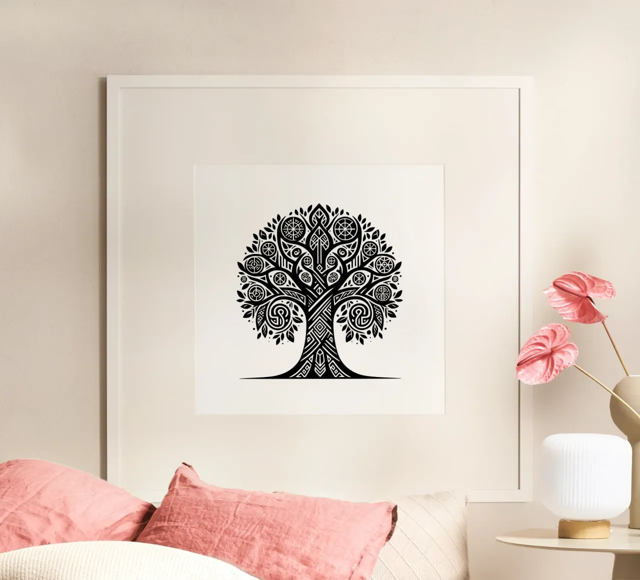 Albero della vita in bianco e nero carta hahnemühle da Spiritual Touch