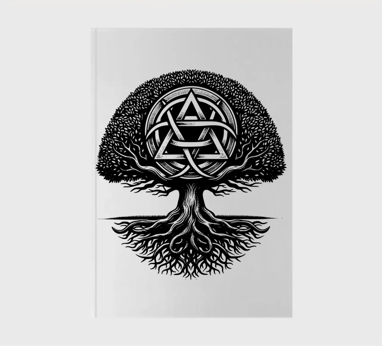 Black & White Tree of Life notebook by Spiritual Touch