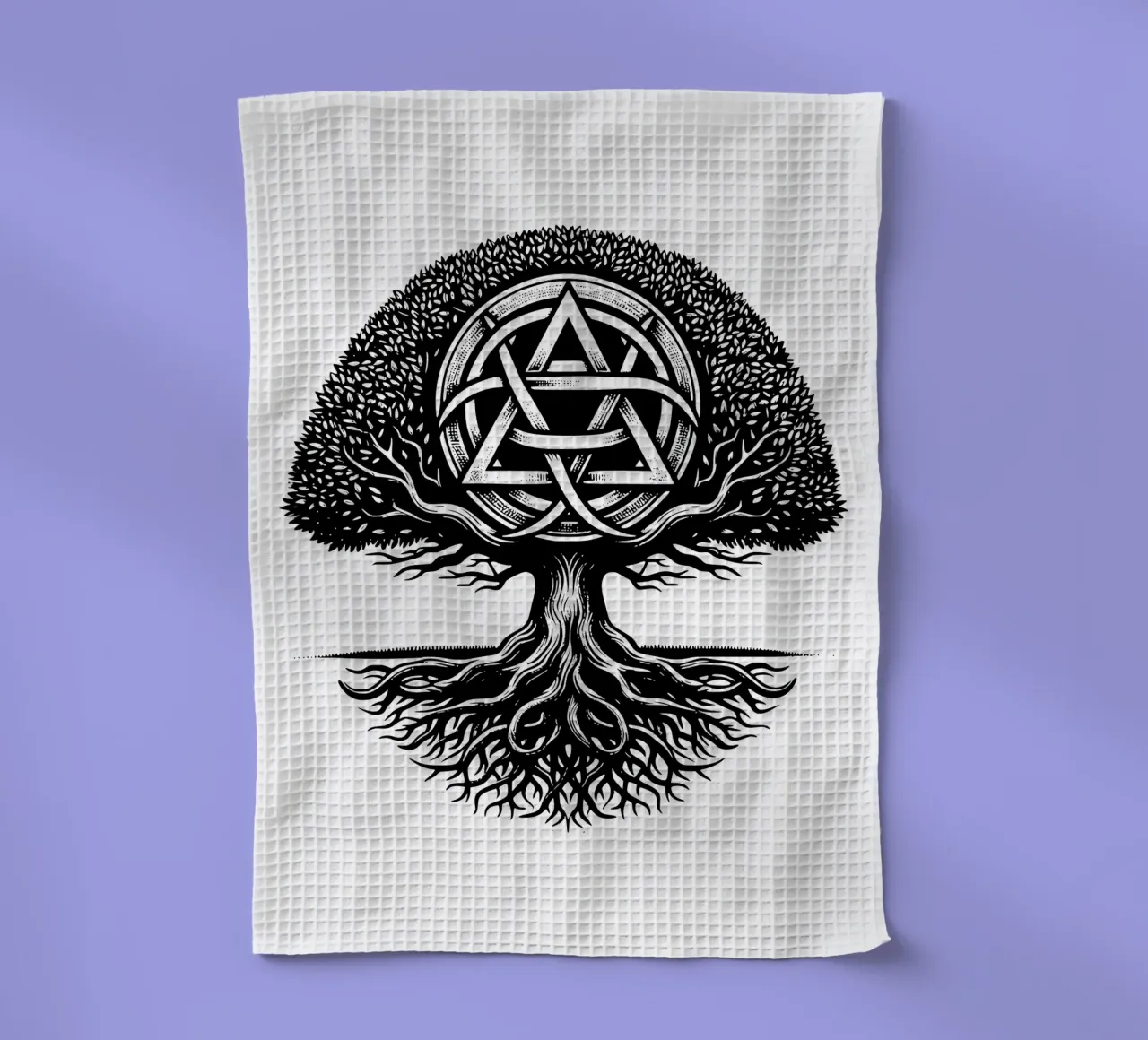Albero della vita in bianco e nero canovaccio da cucina da Spiritual Touch