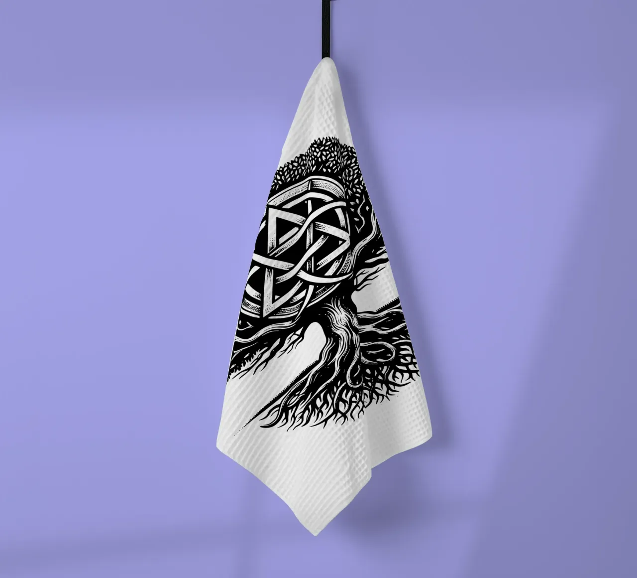 Albero della vita in bianco e nero canovaccio da cucina da Spiritual Touch