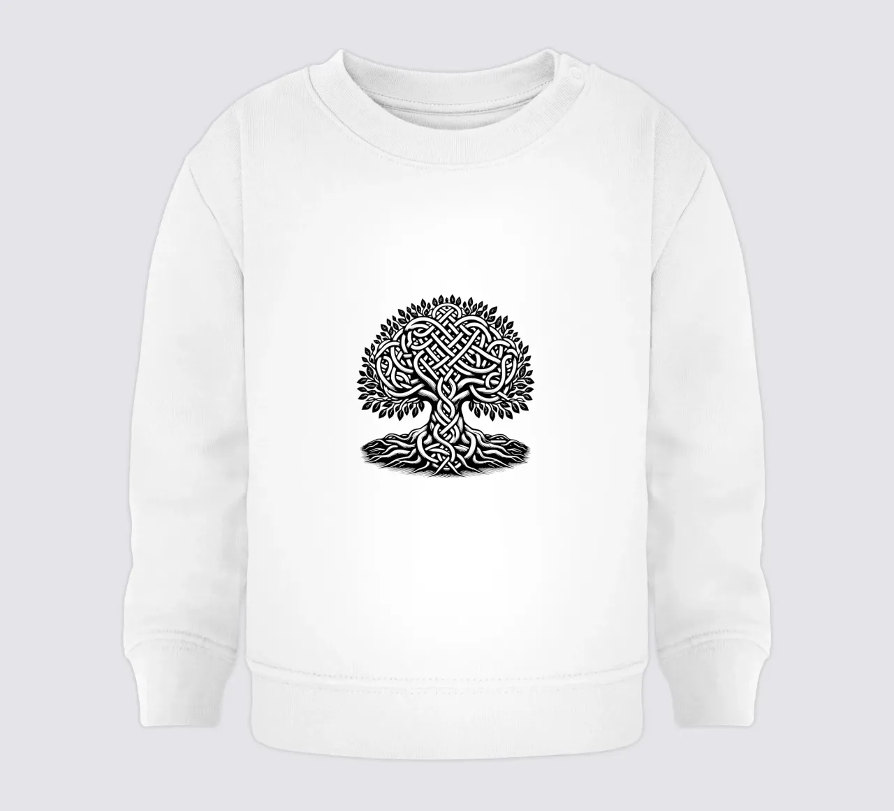 Albero della vita in bianco e nero felpa neonato da Spiritual Touch